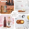 Kitchens Wood Tray for Salt and Pepper Mill Multipurpose Natural Wood Storage Holder for Inner Diameter 6.3cm Bottle & cup 6