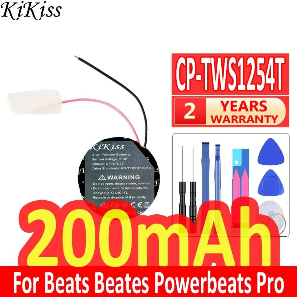 

200mAh KiKiss Powerful Battery CP-TWS1254T CPTWS1254T For Beates Powerbeats Pro Wireless PB4 Bluetooth Earphone Digital Bateria