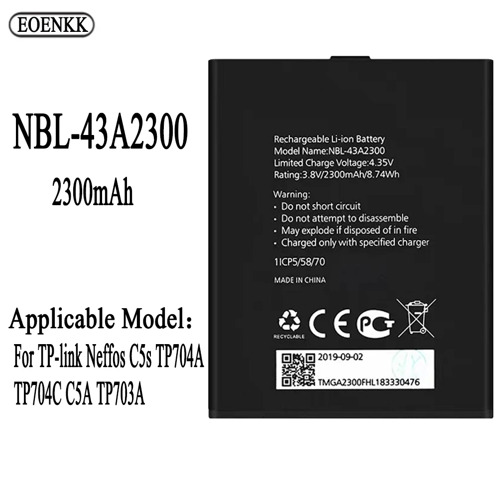 

NBL-43A2300 Battery For TP-link Neffos C5s TP704A TP704C C5A TP703A Repair Part high capacity Capacity Phone Batteries