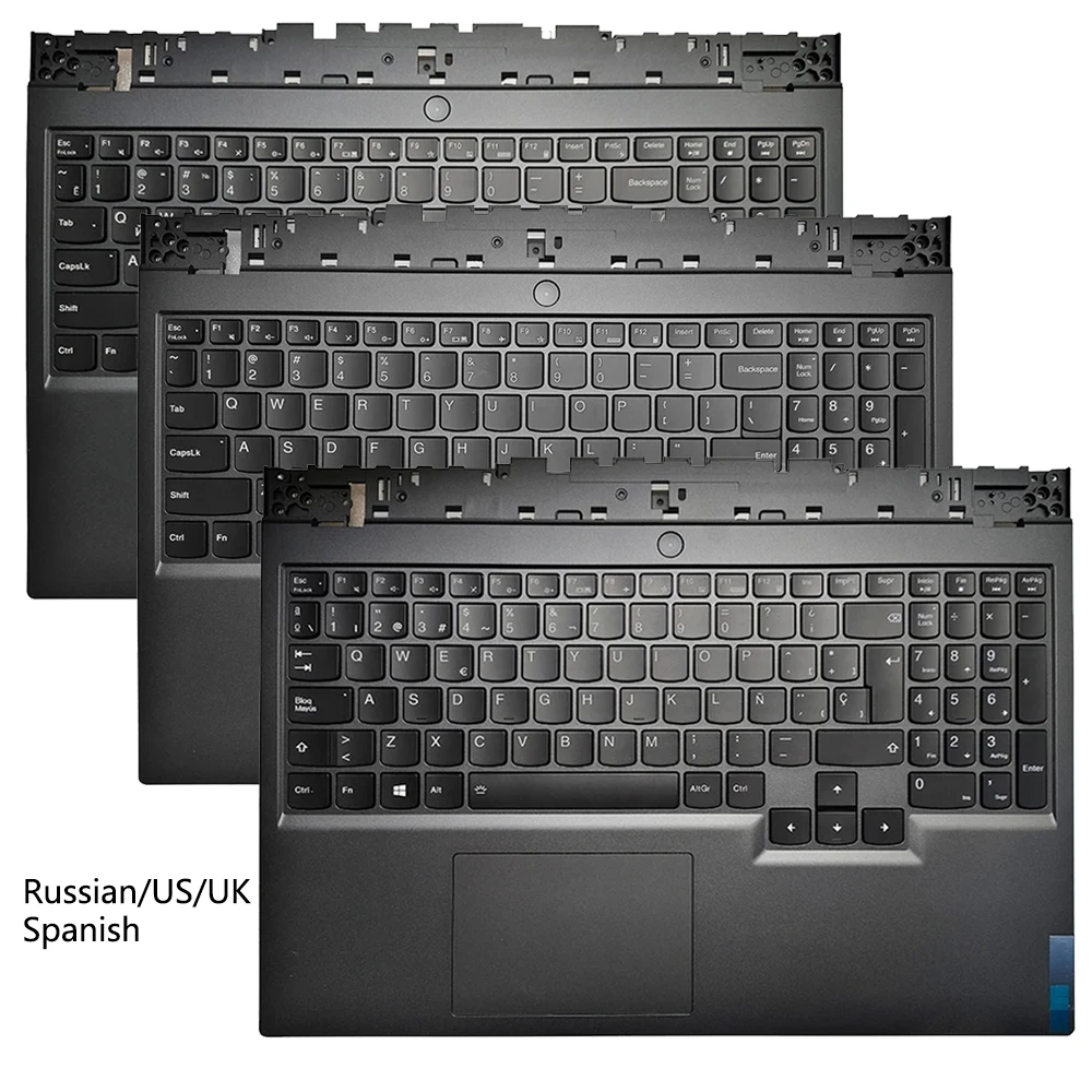 Teclado Retroiluminado para Lenovo Legion Novidades Upper Cover Case Russo Espanhol Eua Reino Unido Legião 515 5-15ith6h 5-15ith6 5-15ach6h