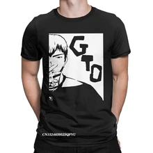 GTO – t shirt col ras du cou pour homme, haut en coton, humoristique, Manga japonais, Harajuku