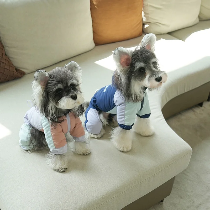 겨울용 초따뜻한 강아지 후드티, 소형견 자켓, 후드가 달린 강아지 코트, 목줄 고리가 있는 따뜻한 강아지 코트, 방풍 강아지 옷