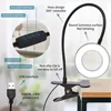 LED Desk Clip Study Lamp USB 3 Colours Adjustable Bedside Desk Night Lamp Multi-purpose Flexible Black Reading Lights 3
