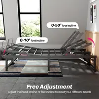 Queen Adjustable Bed Frame, Adjustable Bed, Electric Bed Base with Remote Control for Queen Mattress, Independent Head 2