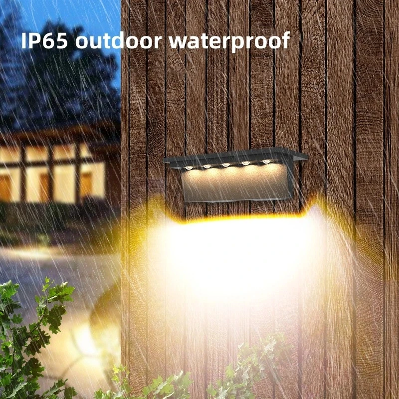 2 PCS 5 LED Solar Light Outdoor IP65 Waterproof Wall Lamps Intelligent Control Sensor Garden Balcony Step Solar Power Sconce