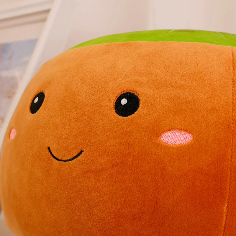 ZU Super Soft Plush Pillow Cute Fruits Kiwi Apple Orange and Vegetables Pea Chili Stuffed Toys Sofa Home Decor Cushion for Girl 5
