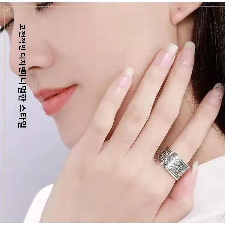 두꺼운 조절 가능한 옛날 스타일 웨딩 바늘 수제 바느질 링 크로스 스티칭 도구 가정용 니들포인트 손가락 보호대