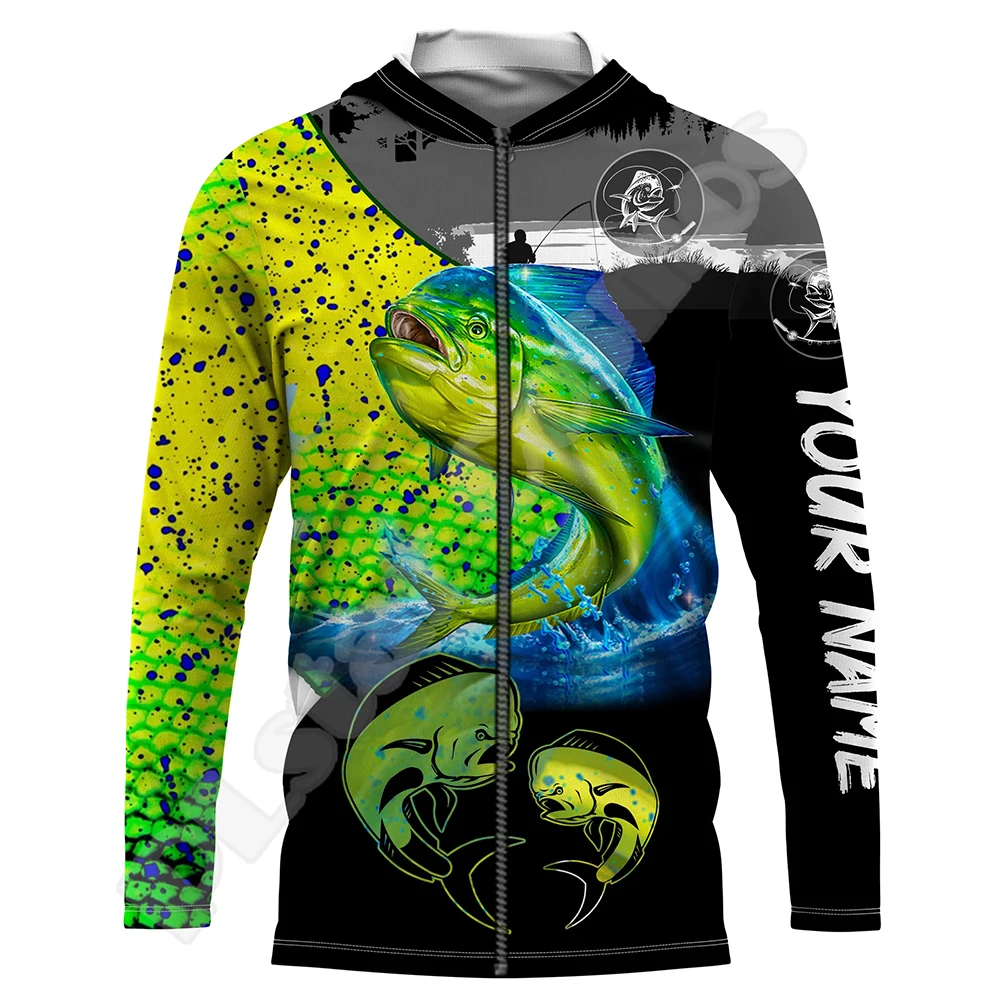 NewFashion Custom Name Tuan Fishing Mahi Fisher Tattoo Retro Tracksuit Harajuku 3DPrint Streetwear Casual Funny Jacket Hoodies H