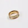 High End PVD Waterproof Retro Shinny Zircon Ring for Women Girl Stainless Steel Ring Wedding Jewelry 4