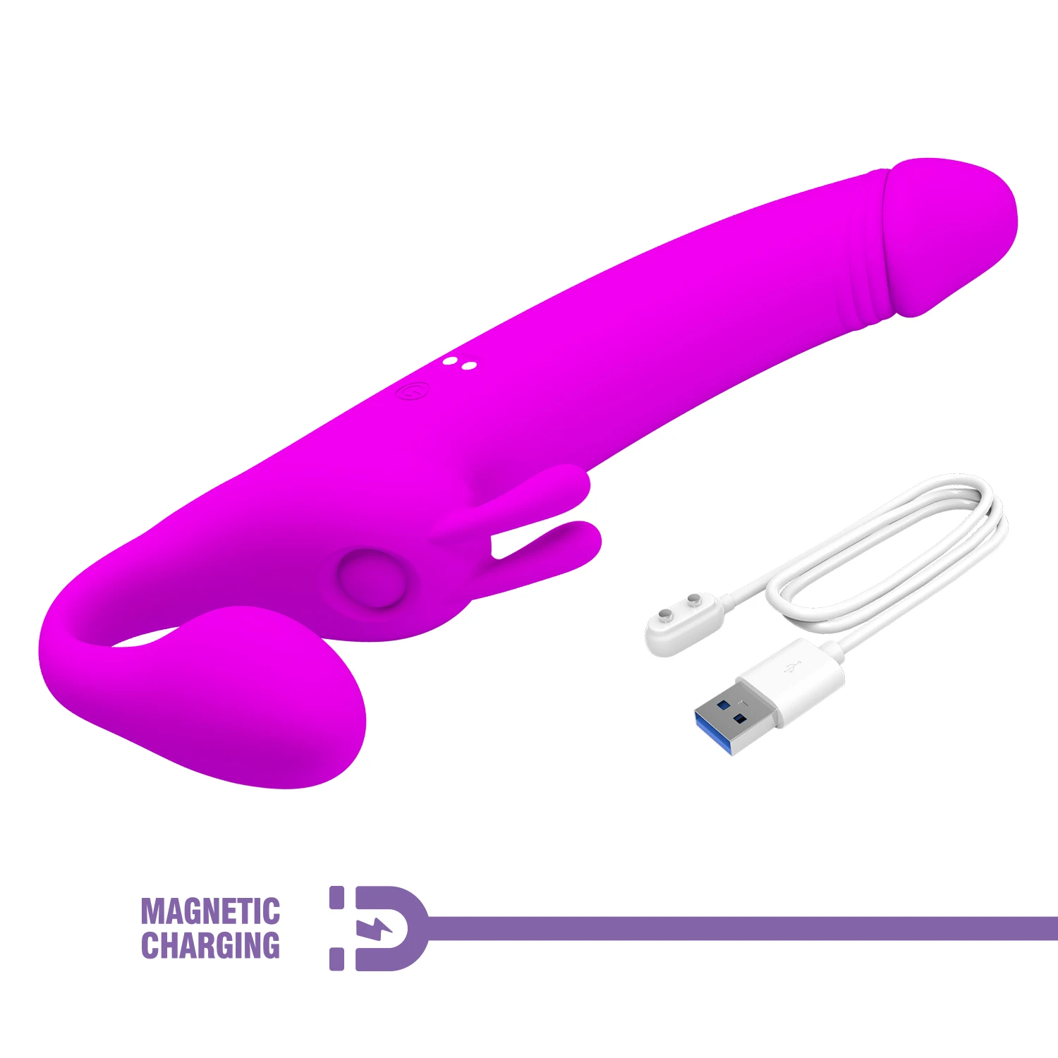 10 speed Strap on vibrator thumping function Lesbian dildos vibrator for women double penetration Pretty Love