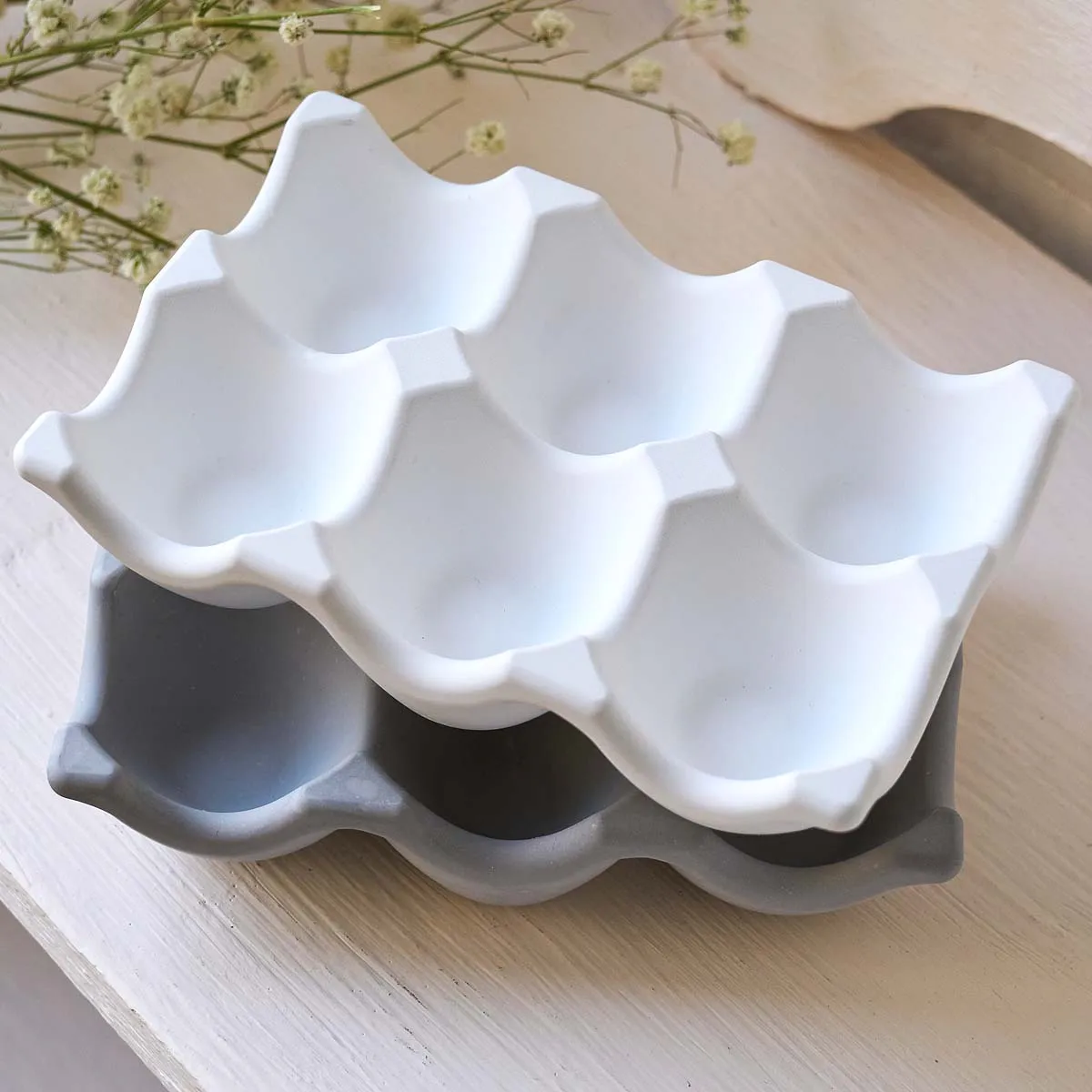 6-Compartment Egg Storage Tray Silicone Mold DIY Jewelry Display Plate Craft Making Plaster Resin Casting Molds Home Decor silicone mold