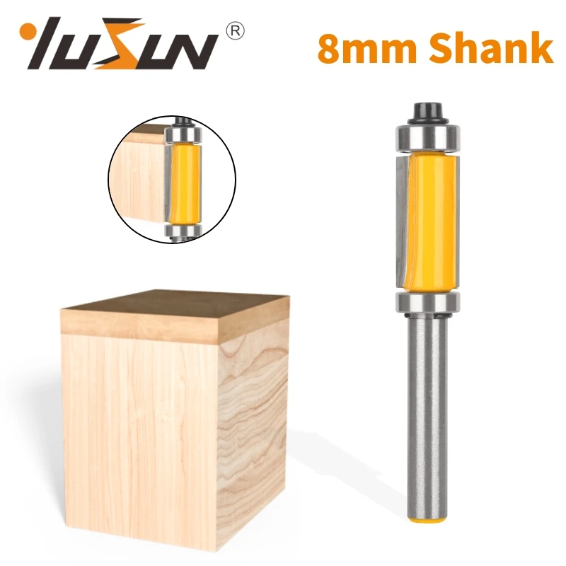 

YUSUN Flush Trim Bit With Double Bearing Router Bit Woodworking Milling Cutter For Wood Bit Face Mill Carbide Cutter End Mill