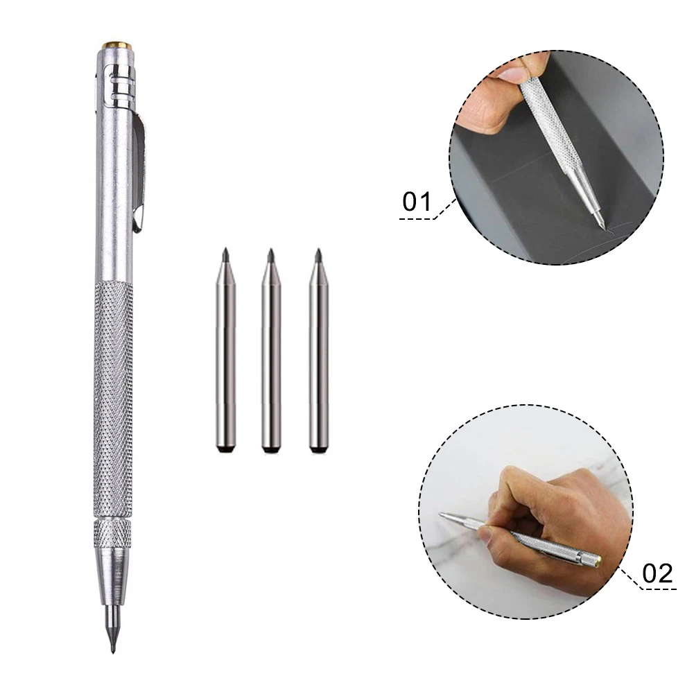 

4Pcs Diamond Scribing Pen Tungsten Carbide Tip Carbide Engraving Pen Tungsten Carbide Stylus Pen Glass Ceramic Metal Hand Too