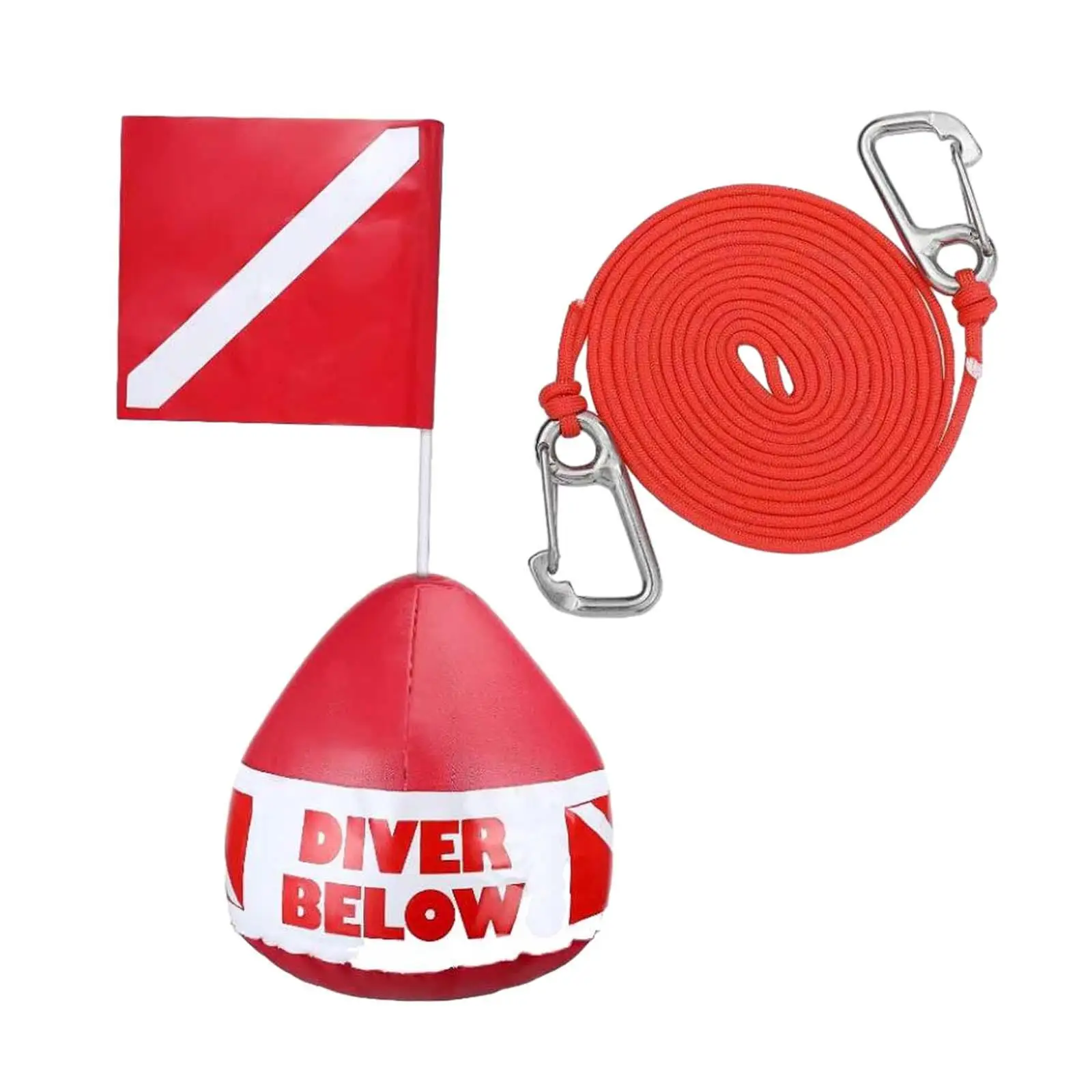

Dive Flag Float High Visibility Inflatable Float Inflatable Signal Floater for Signaling Fishing Diving Snorkeling Water Sport