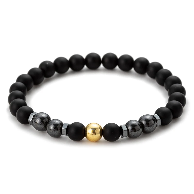Anti-Swelling Black Obsidian Anklet Matte Retro Stylish Handmade Ankle Decoration 