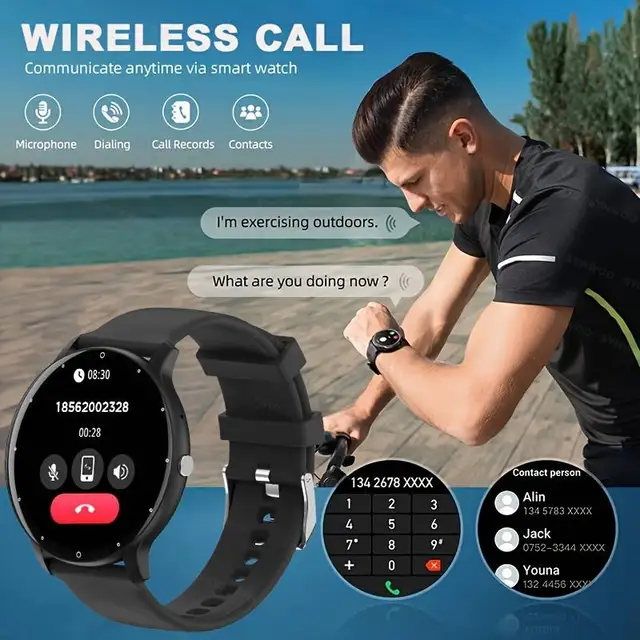 Smart watch, wireless calling/dial, multi-Sport mode, calling reminder and rejection,for iPhone/Andriod 6