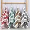 Bathroom Towel Set with Striped Pattern, Soft Hand Absorbent, Wrapping Towels, Quick Drying, Beauty Salons and Hotels 6
