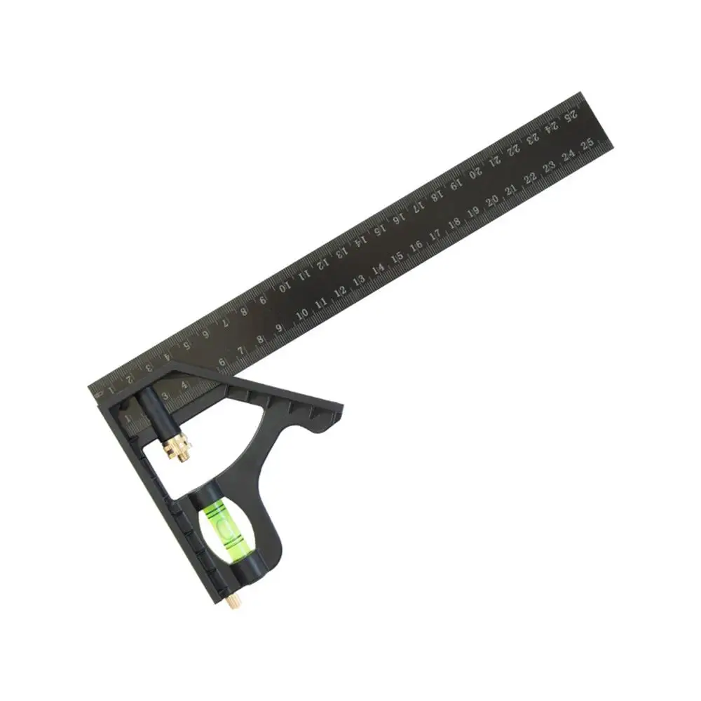 버블 레벨 게이지 측정 도구, 15 cm, 20 cm, 25cm, 직각 눈금자 45 도, 90 도 조정 가능