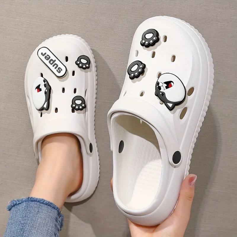 Summer 3D Cartoon Letters Dogs Design Women Slippers Fashion Garden Clogs Men Girls Home Bath Beach Slides Shoes garden shoes