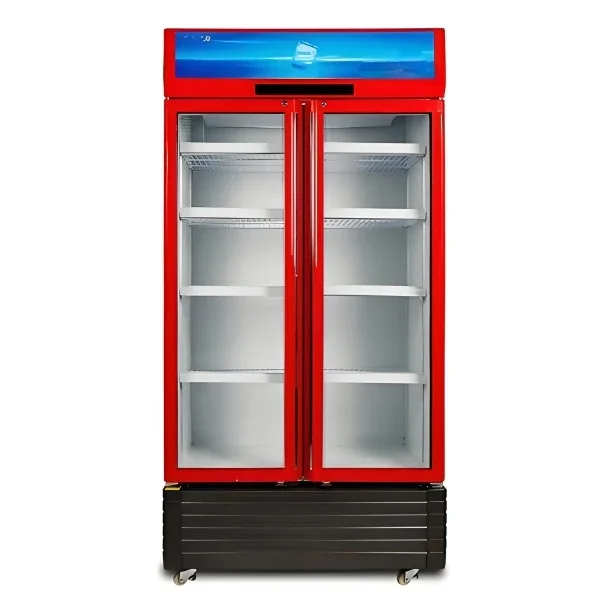 Drink Vertical 2 Door Commercial Refrigerator Display Cooler Freezers Commercial Display Cooler