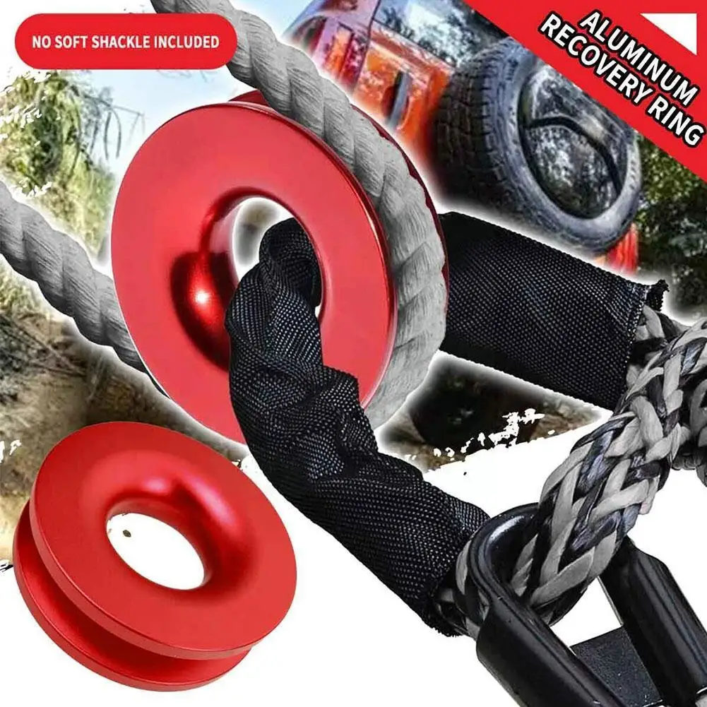 Aluminum Alloy Recovery Ring Snatch Ring Snatch Pulley 41000lb For 3/8