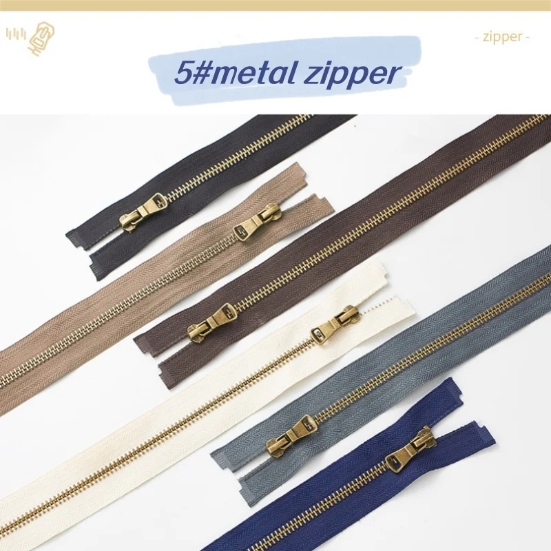 싱글 테일 재킷 다운 재킷, 브론즈 치아 의류, 5 메탈 지퍼, 70cm
