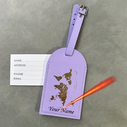 Chic Personalized Engraved Passport Holder (Purple tags engrave)