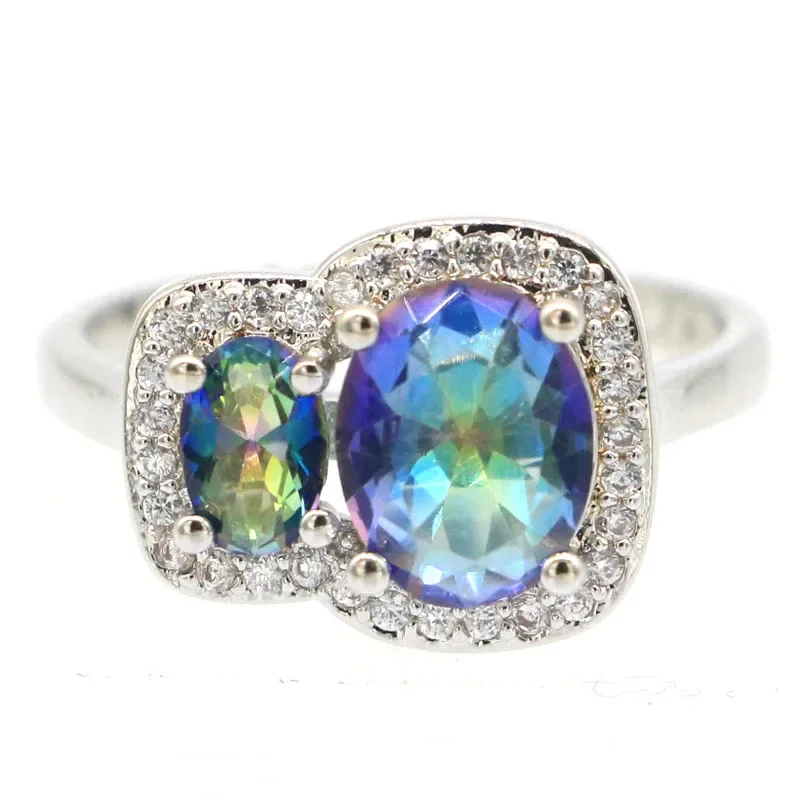 

3g 925 SOLID STERLING SILVER Rings Violet Topaz Morganite Tourmaline Peridot London Blue Mystical Topaz CZ Many Sizes 5.5-12