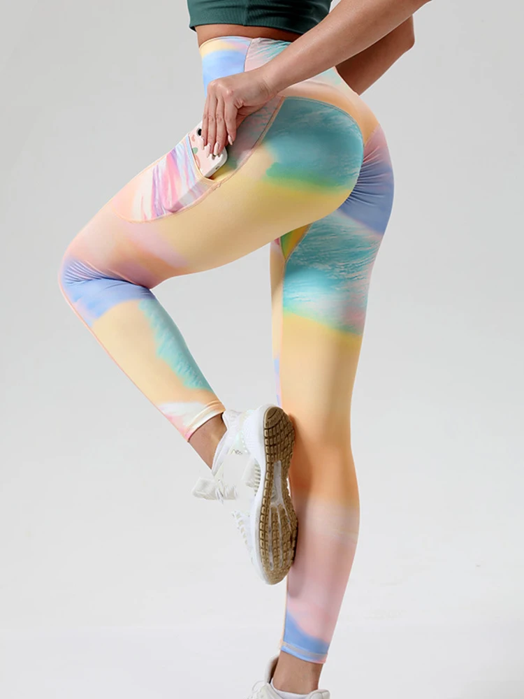 

Sexy Leggings Women Colorful Cloud Printed Leggins New Gym Fashion Running Joggings Yoga Pants Booty Lifting Tights