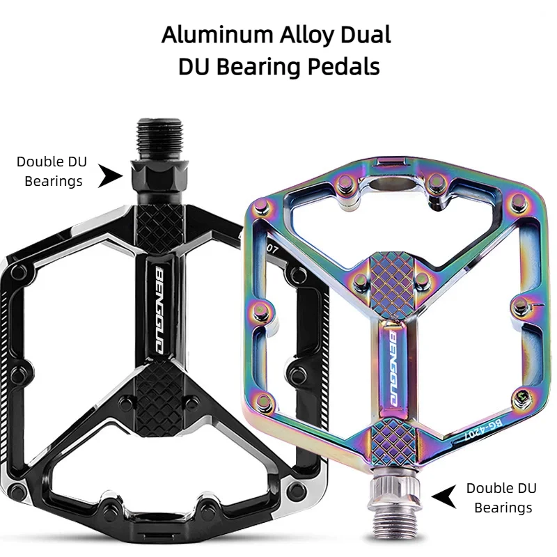 Description Picture 3 of itemAluminum Alloy Bicycle Pedals Dual DU Bearing Bike Pedals Ultralight Bicycle Footboards For MTB Mountain Bike