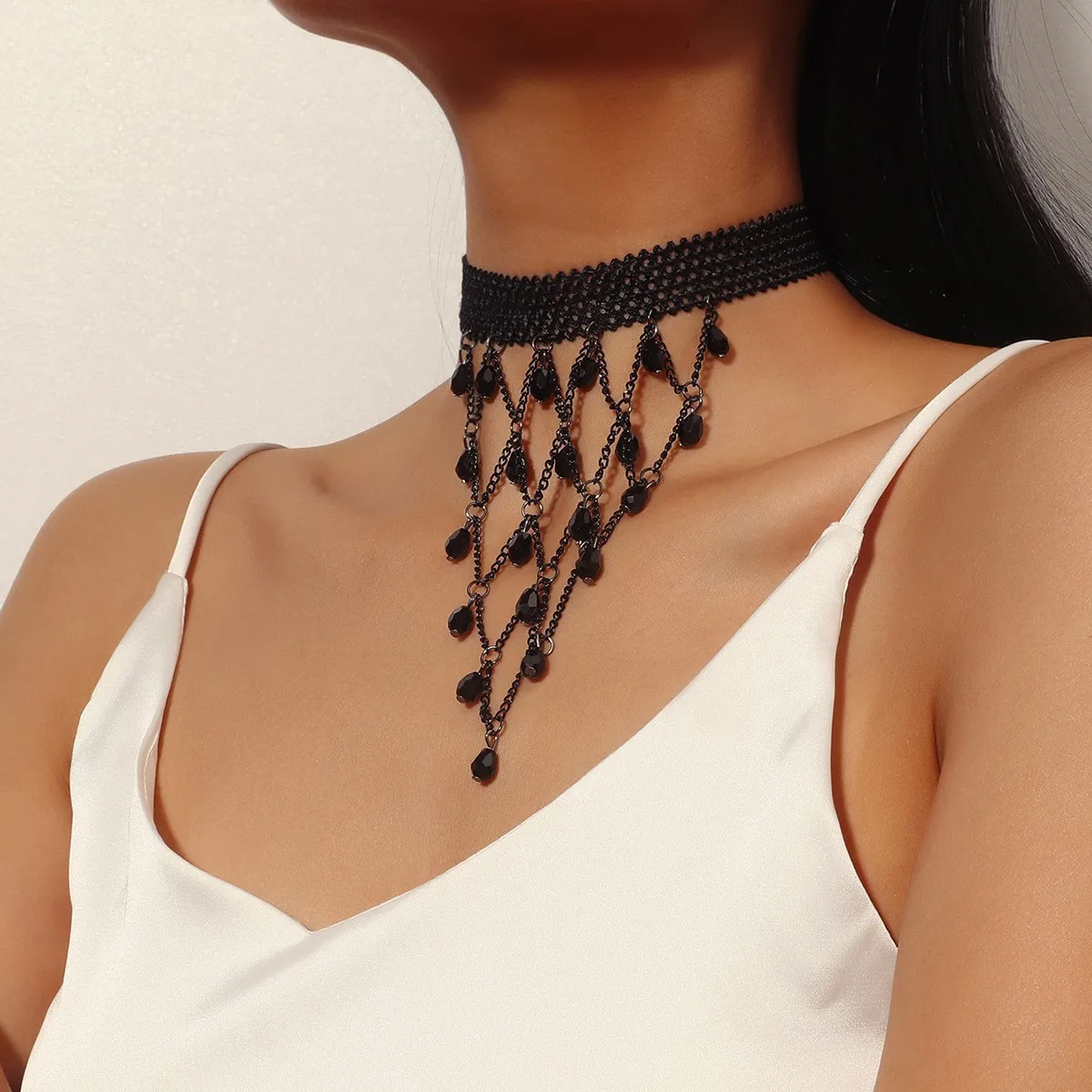 

Women's new necklace, fashionable and minimalist lace collarbone chain clothing accessories