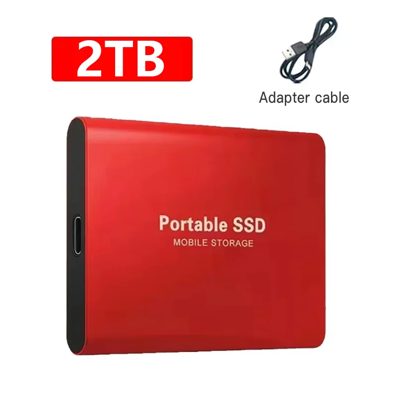 כונן קשיח חיצוני בנפח 1TB, SSD נייד בנפח 2TB, כונן קשיח מקורי USB 3.2/Type-C במהירות גבוהה לאחסון למחשב/Mac/טלפון