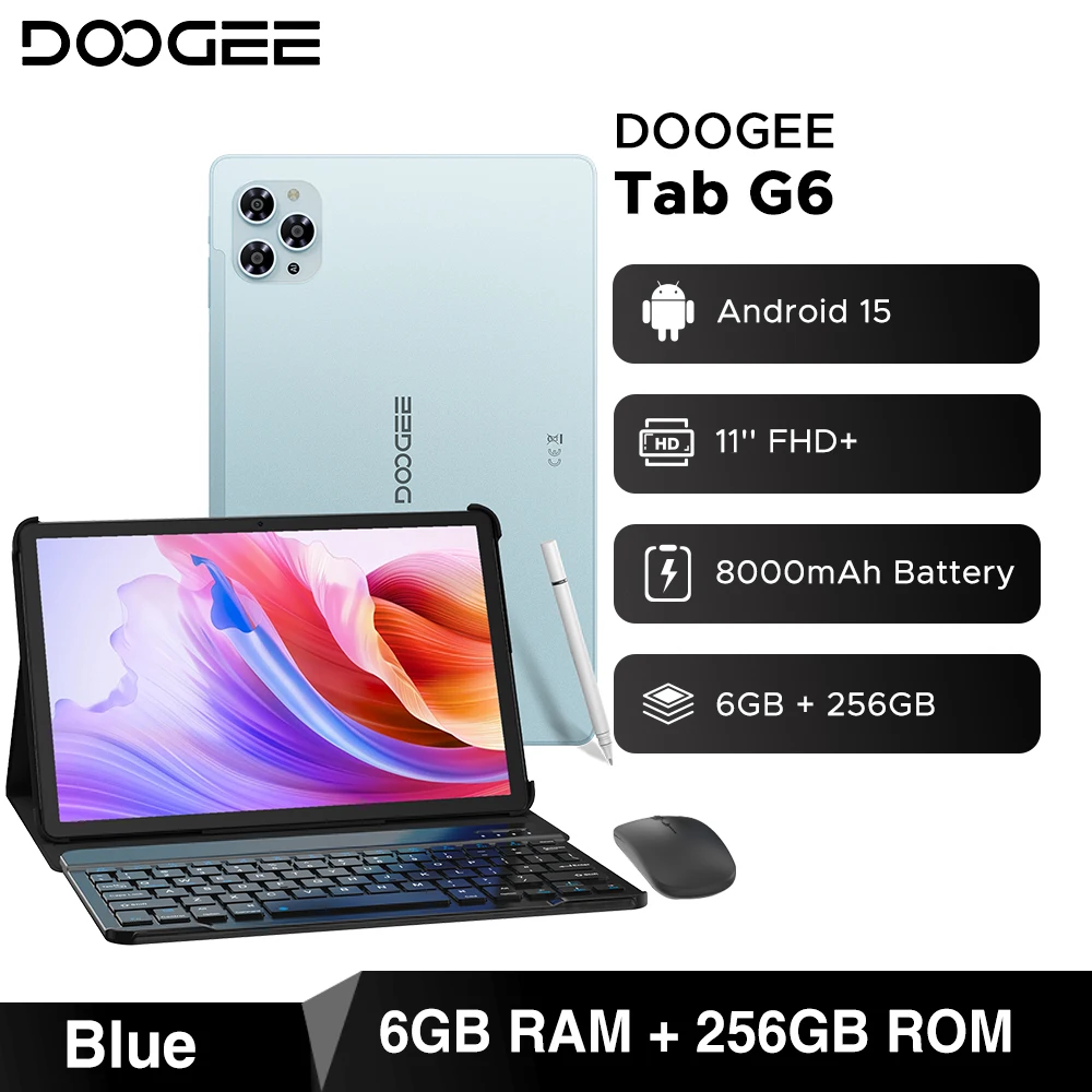 DOOGEE Tab G6 Tablet PC Android 15 Dual Speakers 11