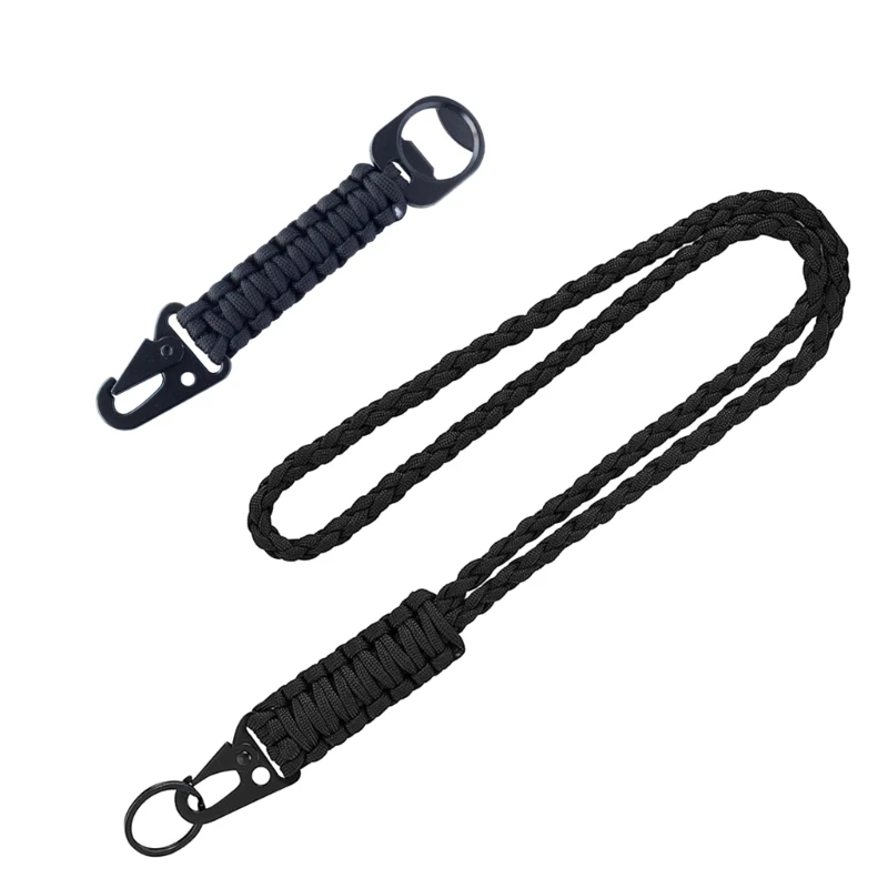 2 Pcs Paracord 키 체인 헤비 듀티 로프 Paracord 매는 밧줄 키 체인 캠핑 도구