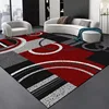 Geometric Modern carpets for living room Red Black Creativity Rugs Sofa Chair Beside Mat Light Luxury Rugs for Bedroom tapete 1