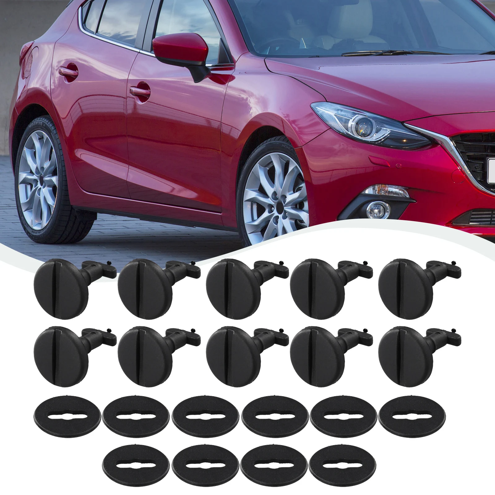 

Black Floor Carpet Rivets Mat Clips Retainer For BMW E46/318I/325I/X3 10PCS Trim Nylon 20G High Quality Well Made