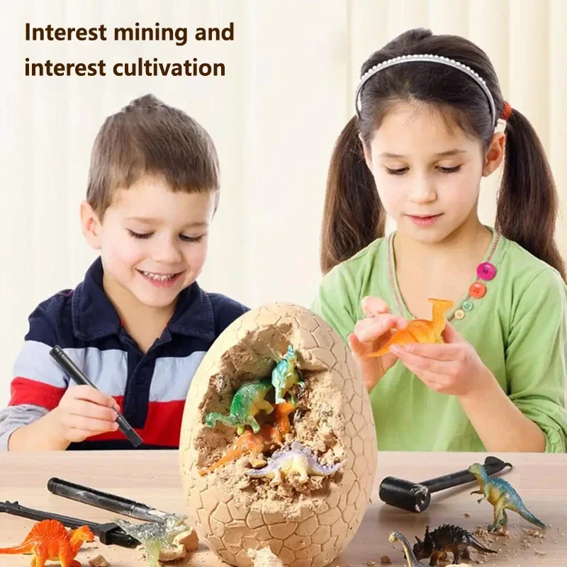 Children's Educational Archaeological Excavation Dinosaur Egg Toys DIY Luminous Dinosaur Fossils Treasure Hunting Toys