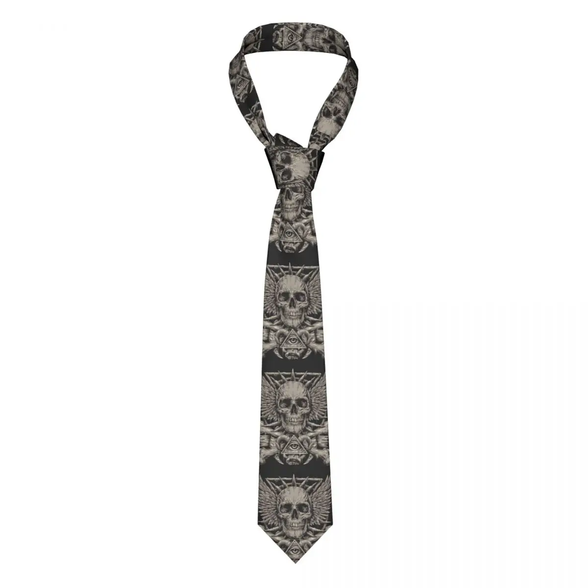 

Casual Arrowhead Skinny Heavy Metal Inspired Skull Necktie Slim Tie For Men Man Accessories Simplicity For Party Formal Tie