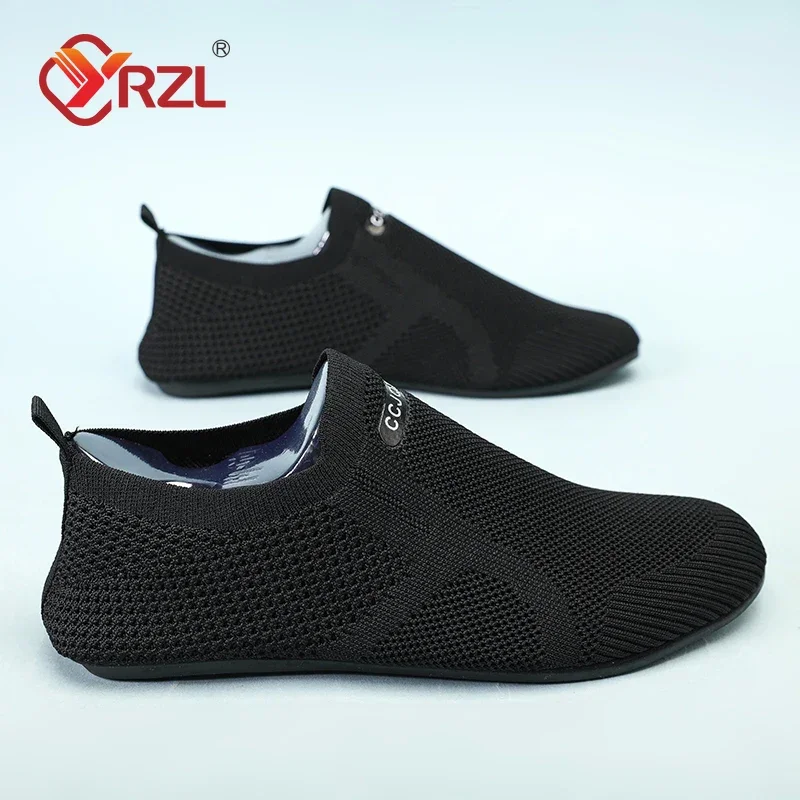 YRZL Men Mesh Loafers Driving Moccasins High Quality Flats Walking Shoes Breathable Non Slip Casual Loafers Summer Mens Shoes 6