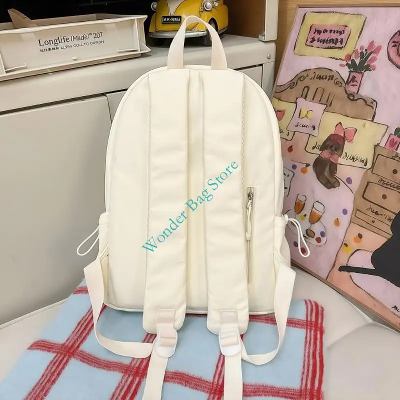 Stylish Wing Embellished Backpack For Girls Large Capacity School Book Bag Nylon Rucksack with Adjustable Comfortable Strap 5
