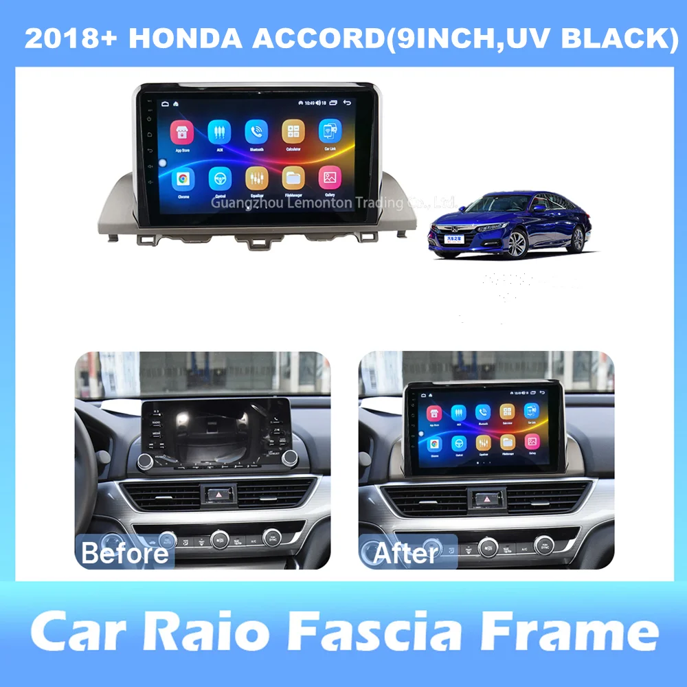 

9-дюймовая 2din Автомобильная панель радио для HONDA ACCORD 2018 + стерео панель, для Teyes Автомобильная панель с двойной Din CD DVD рамкой