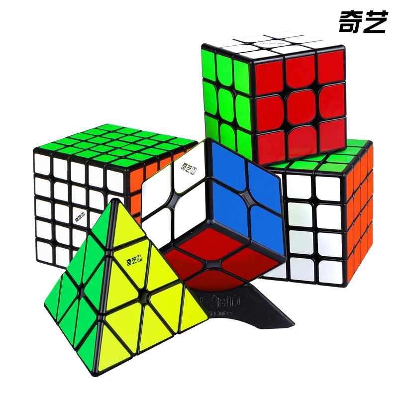 Qiyi MS 시리즈 마그네틱 매직 큐브, 2x2x2, 3x3x3, 4x4x4, 5x5x5 스피드 큐브, 2x2, 3x3 피라미드 큐브 4 큐브 매직 퍼즐 x 4, 5x5