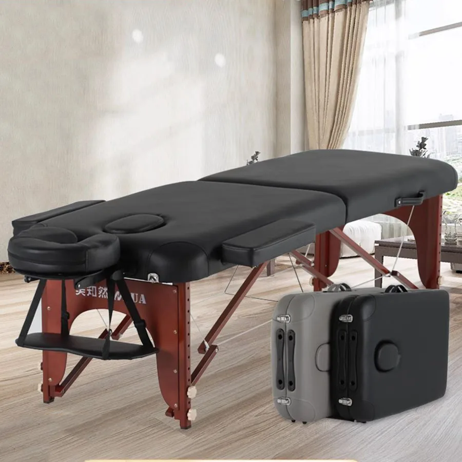 Folding Massage Table Hole Wipeable Portable Neck Support Massage Table Professional Adjustable Protection Camas Salon Furniture portable desktop warming fan new ptc ceramic heater 3 seconds fast heating 3 gear adjustment low noise overheating protection