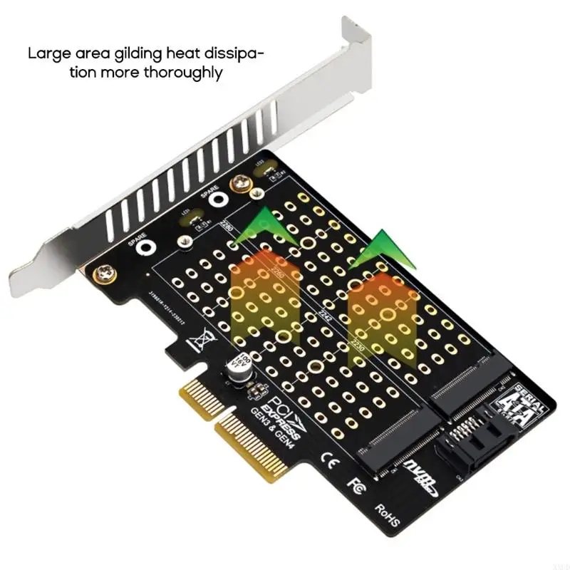 XXUD M.2 NVME SSD PCIE Adapter NVME PCIE Converter SSD to PCI-E Card