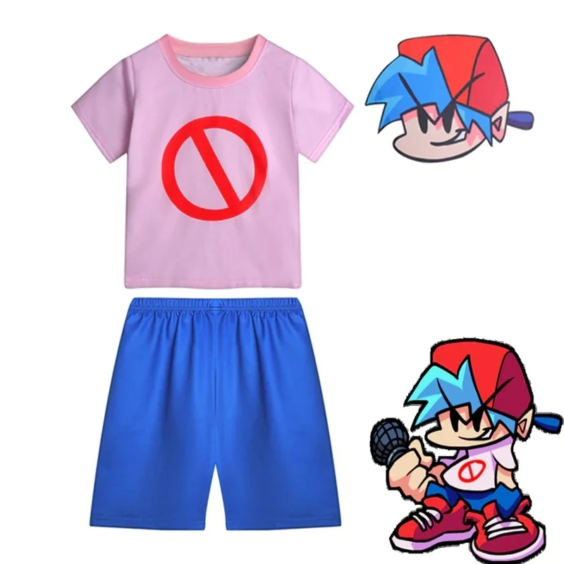 

Friday Night Funkin Boyfriend Cosplay Costume for Kids Halloween Fancy Full Set