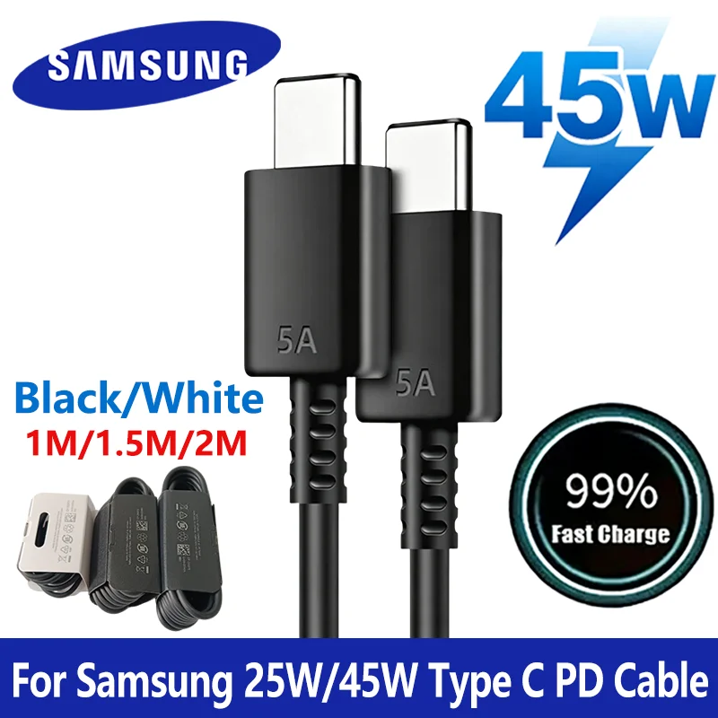 รูปสินค้า สายชาร์จ Type-C ชาร์จเร็ว 45W สำหรับ Samsung Galaxy หลายรุ่น