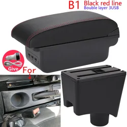 Universal Car Armrest Storage Box - Enhanced Comfort and Organization for Your Vehicle (B1 Black red 3USB)