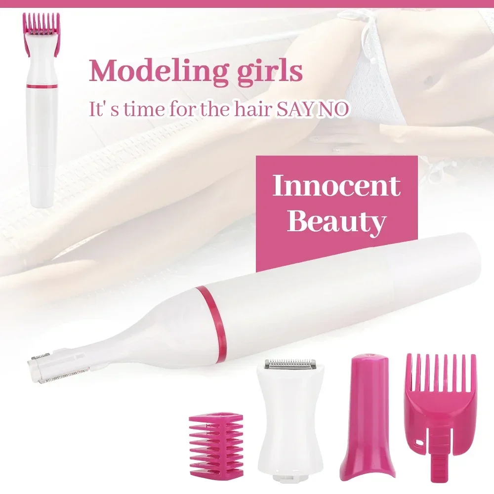 5 In 1 Body Hair Remover Epilator Trimmer Electric Facial Lipstick Shape Hair Removal Portable Women Painless Razor Shaver Tool 5