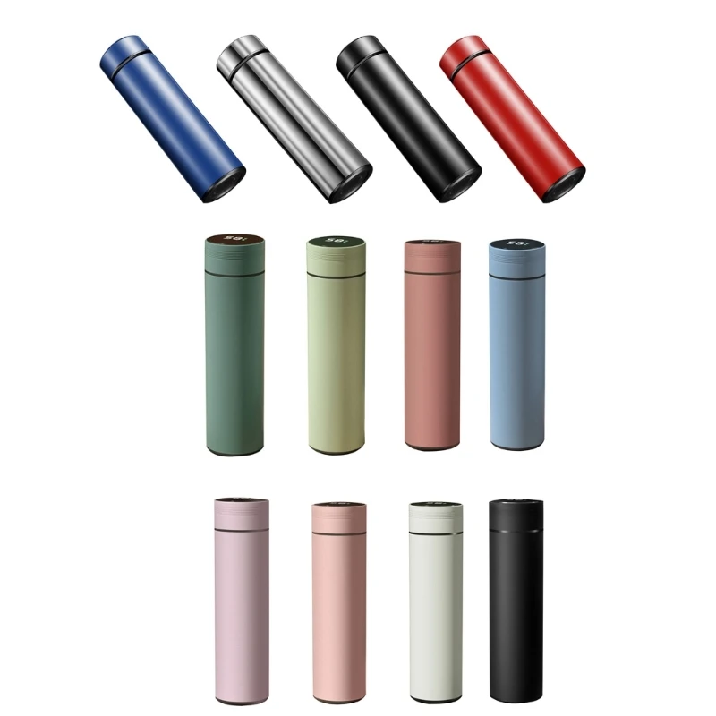 

480ML Stainless Steel Thermos Cups Temperature Display Vacuum Flasks Coffee Mug Thermal Bottle Water Bottle for Water