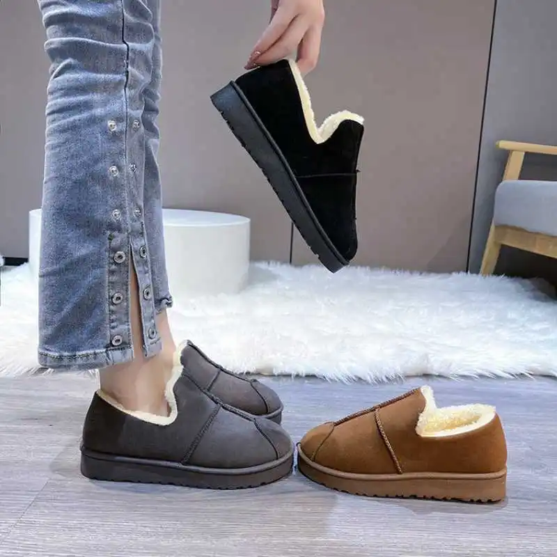 Ankle Boots Snow Boots Women Flats Winter Fashion Warm Winter Short Boots New Arrival Women Shoes Fur Plush Insole Shoes Women